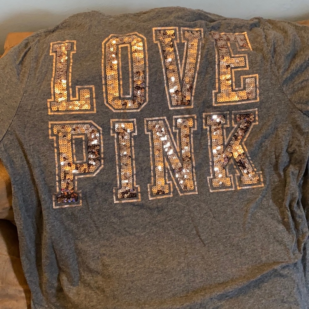 PINK sequence grey t-shirt